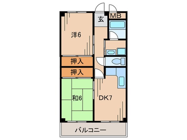 エスポワ－ルコナカビルの物件間取画像